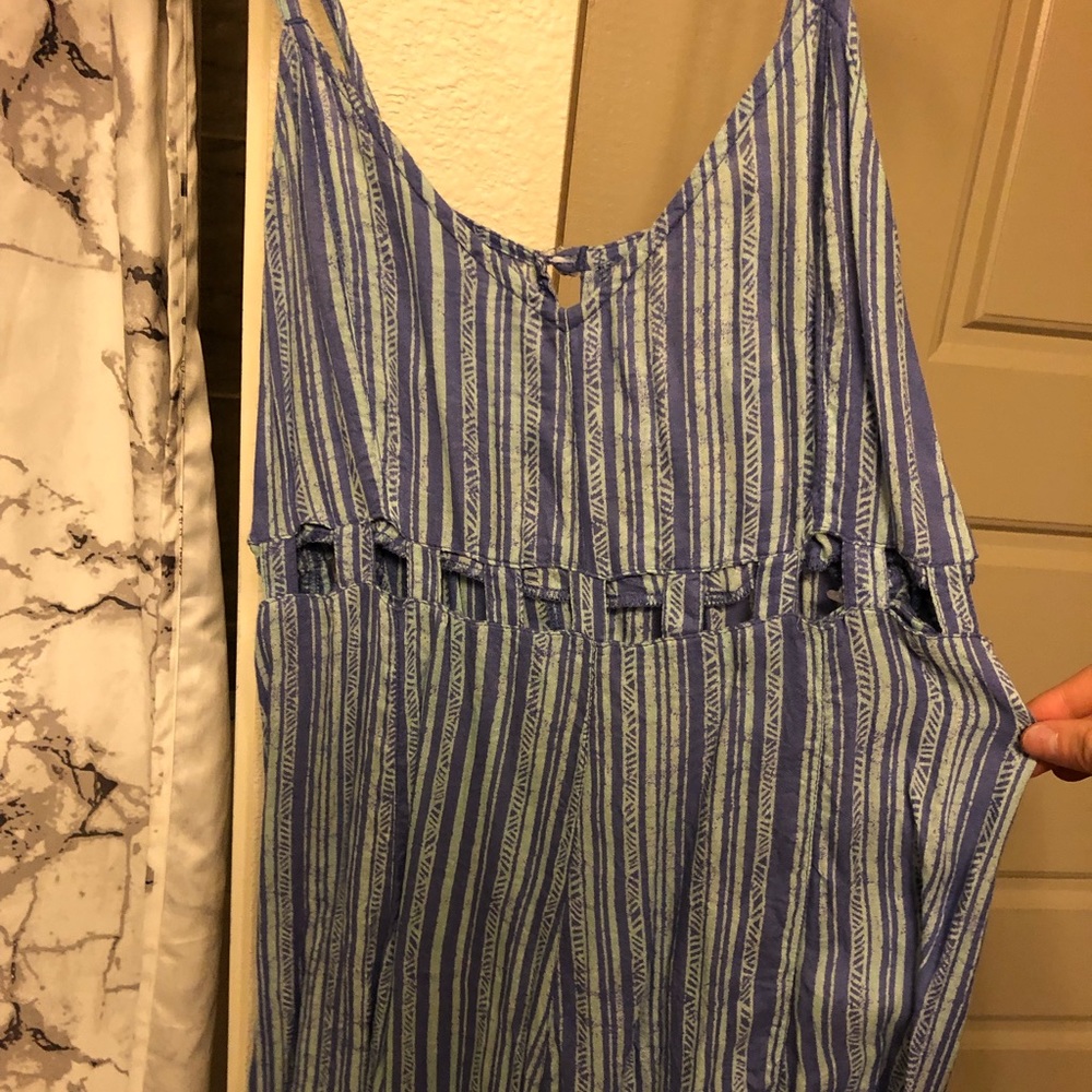 Blue and green RVCA Romper